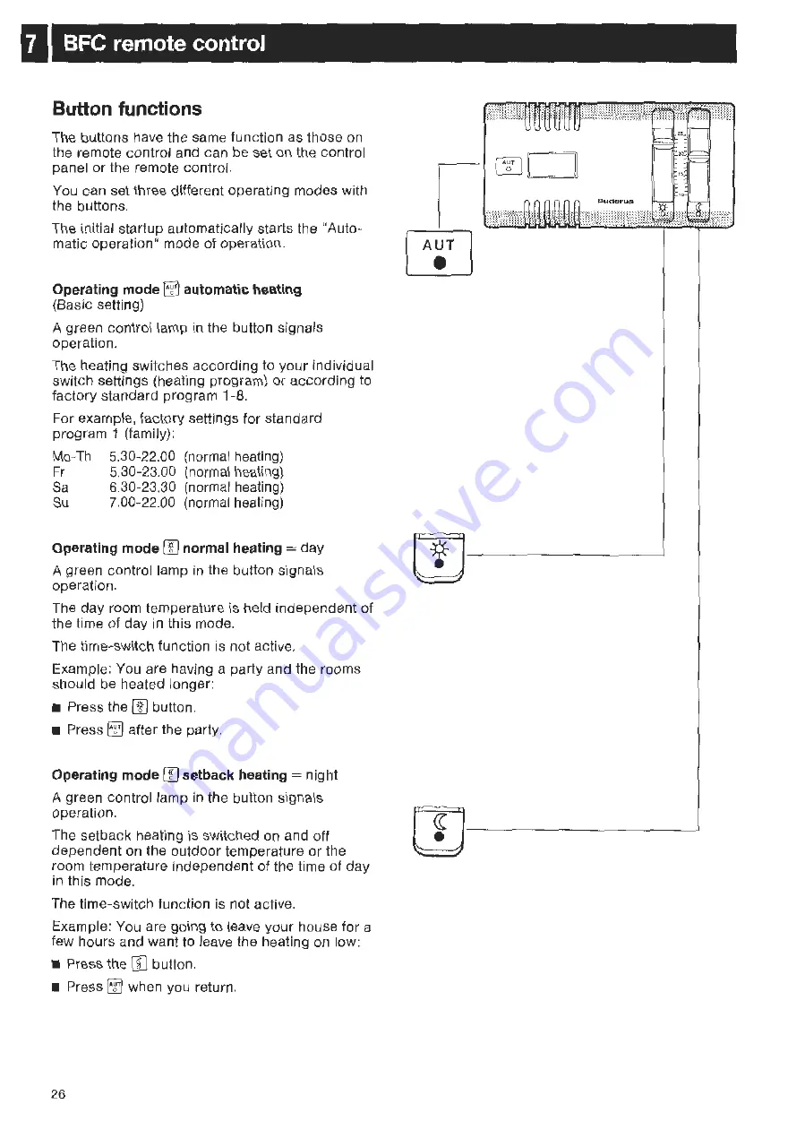 Buderus HS 2102 Operating Instructions Manual Download Page 26