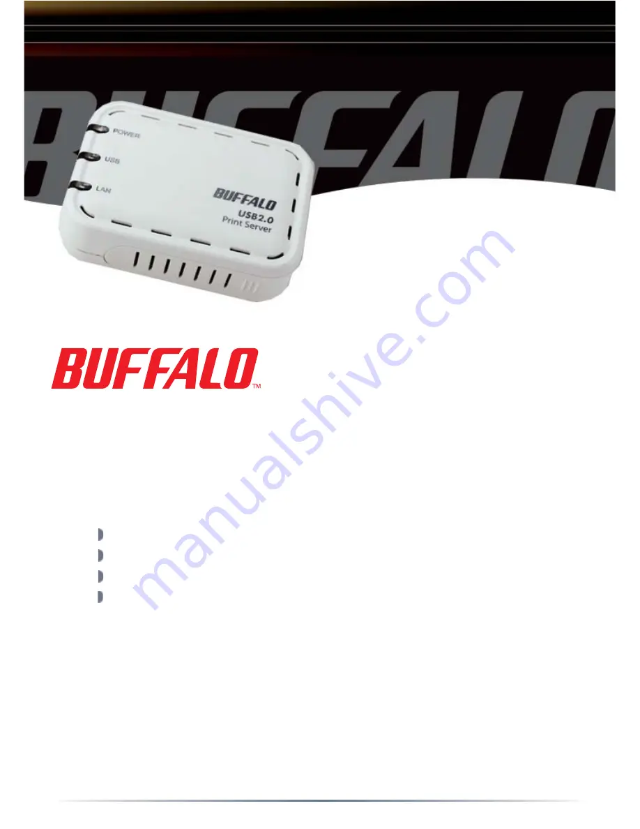 Buffalo Buffalo Network USB Print Server LPV3-U2 Скачать руководство пользователя страница 1