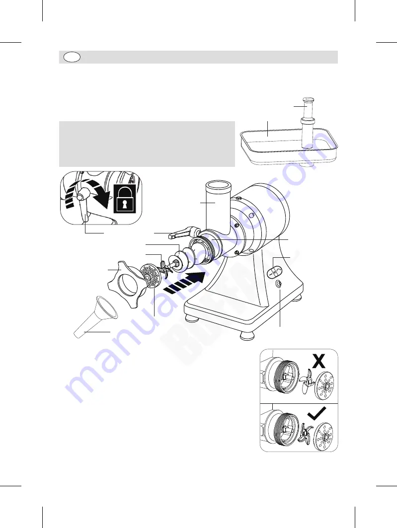 Buffalo Heavy Duty Meat Mincer 12 Instruction Manual Download Page 4