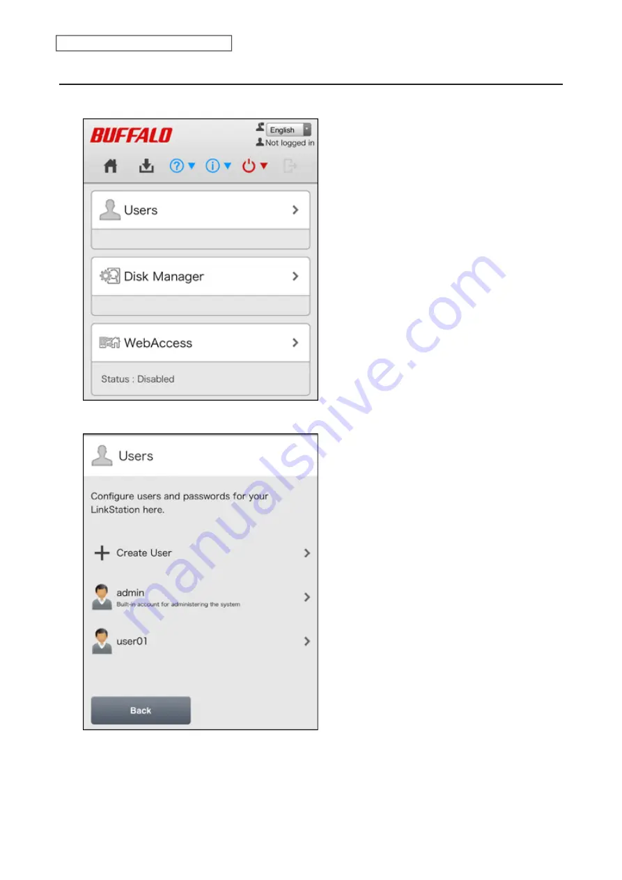 Buffalo LinkStation 500 User Manual Download Page 117