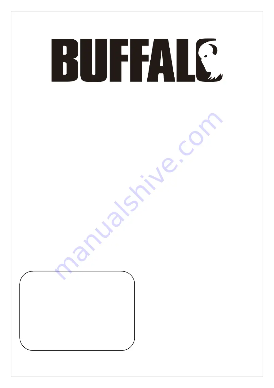 Buffalo NBB3 Installation And Operating Instructions Manual Download Page 1