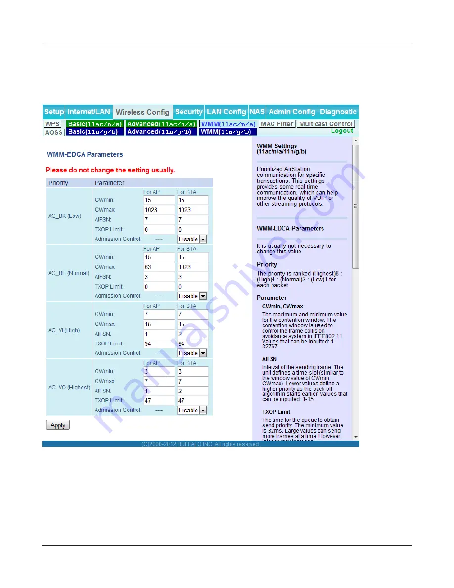 Buffalo WZR-D1800H User Manual Download Page 43