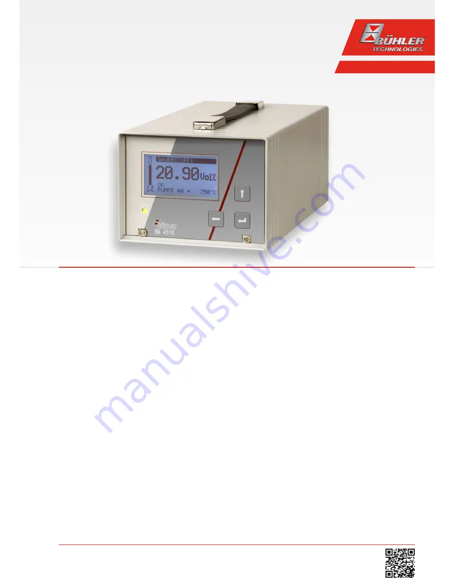 Buhler BA 4510 Installation And Operation Instructions Manual Download Page 1