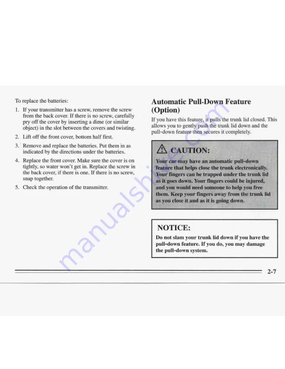 Buick 1995 Roadmaster Manual Download Page 65