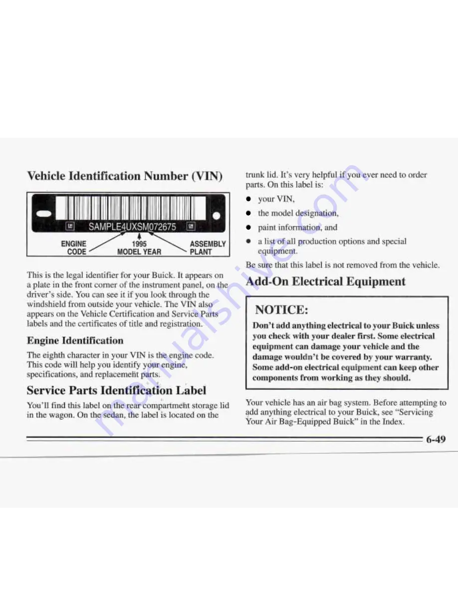 Buick 1995 Roadmaster Manual Download Page 265