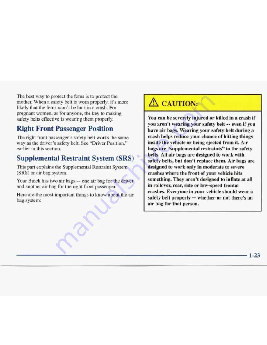 Buick 1997 Skylark Owner'S Manual Download Page 34