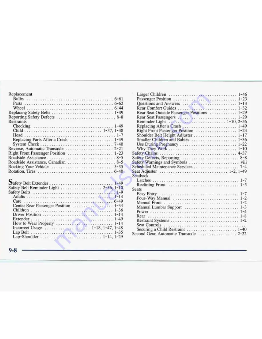 Buick 1997 Skylark Owner'S Manual Download Page 365