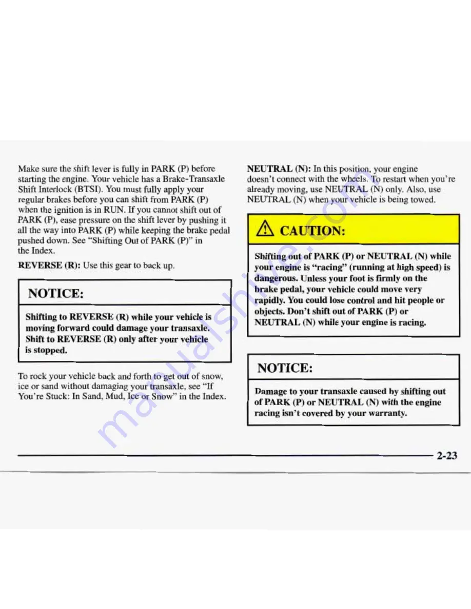 Buick 1998 Century Owner'S Manual Download Page 99