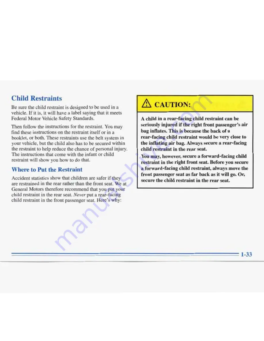 Buick ROADMASTER 1996 Manual Download Page 47