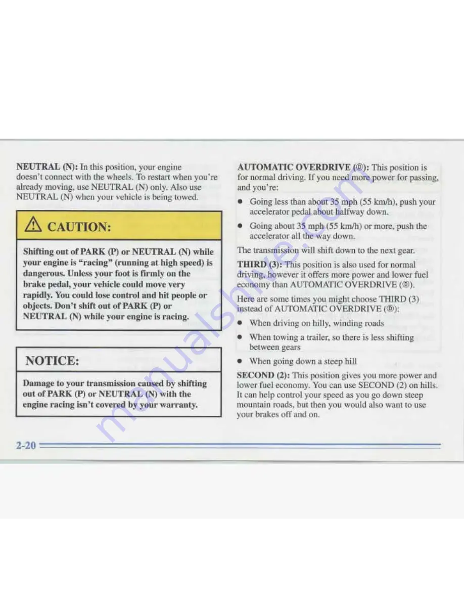 Buick ROADMASTER 1996 Manual Download Page 80