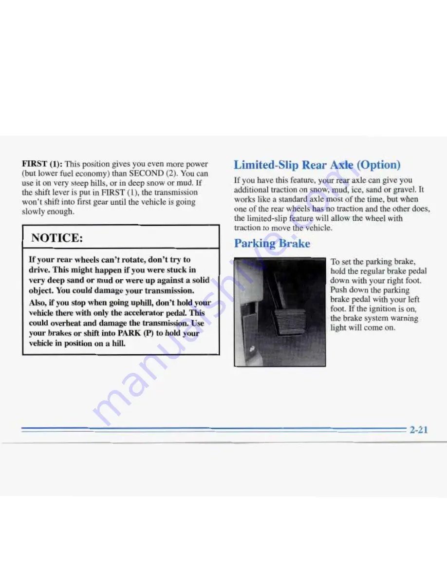 Buick ROADMASTER 1996 Manual Download Page 81