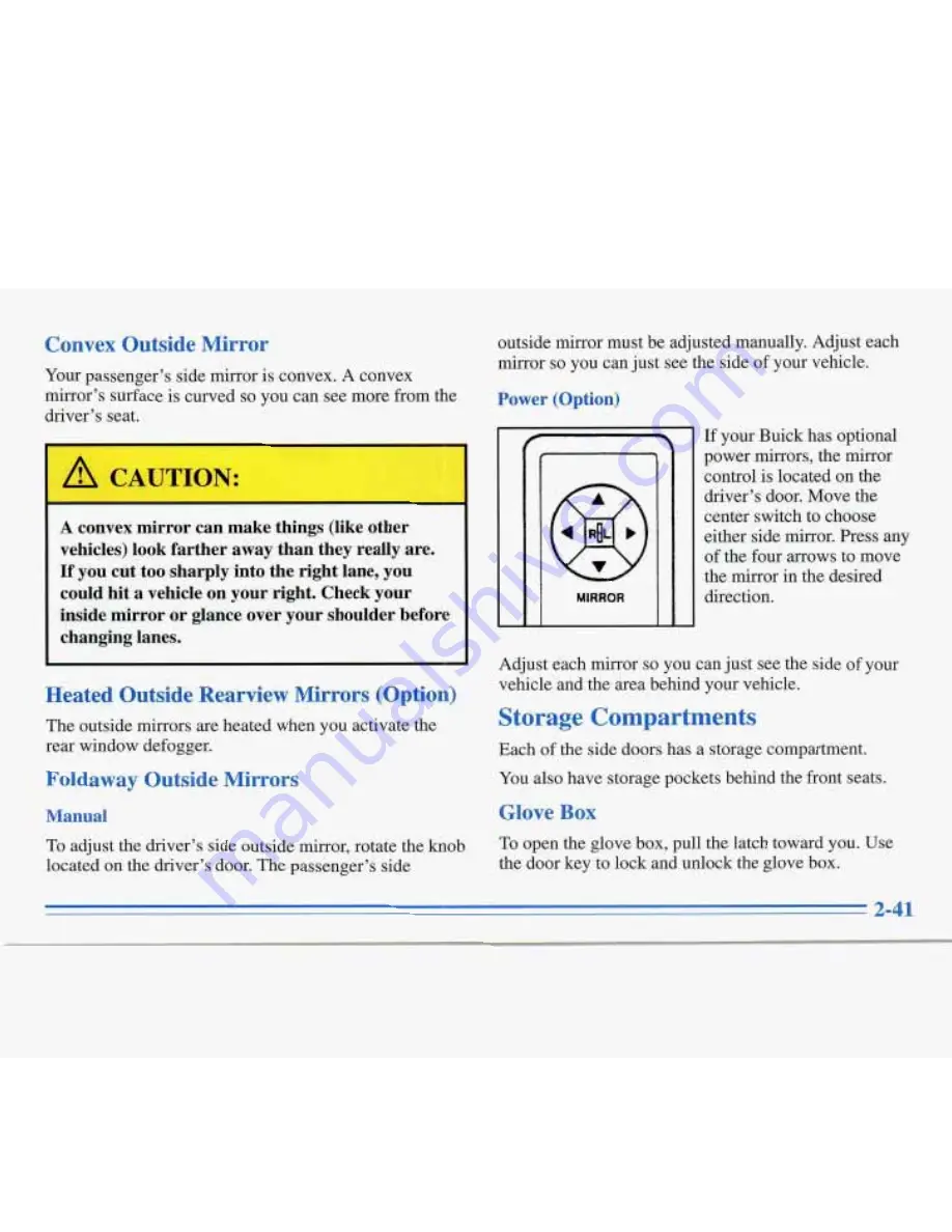 Buick ROADMASTER 1996 Manual Download Page 101