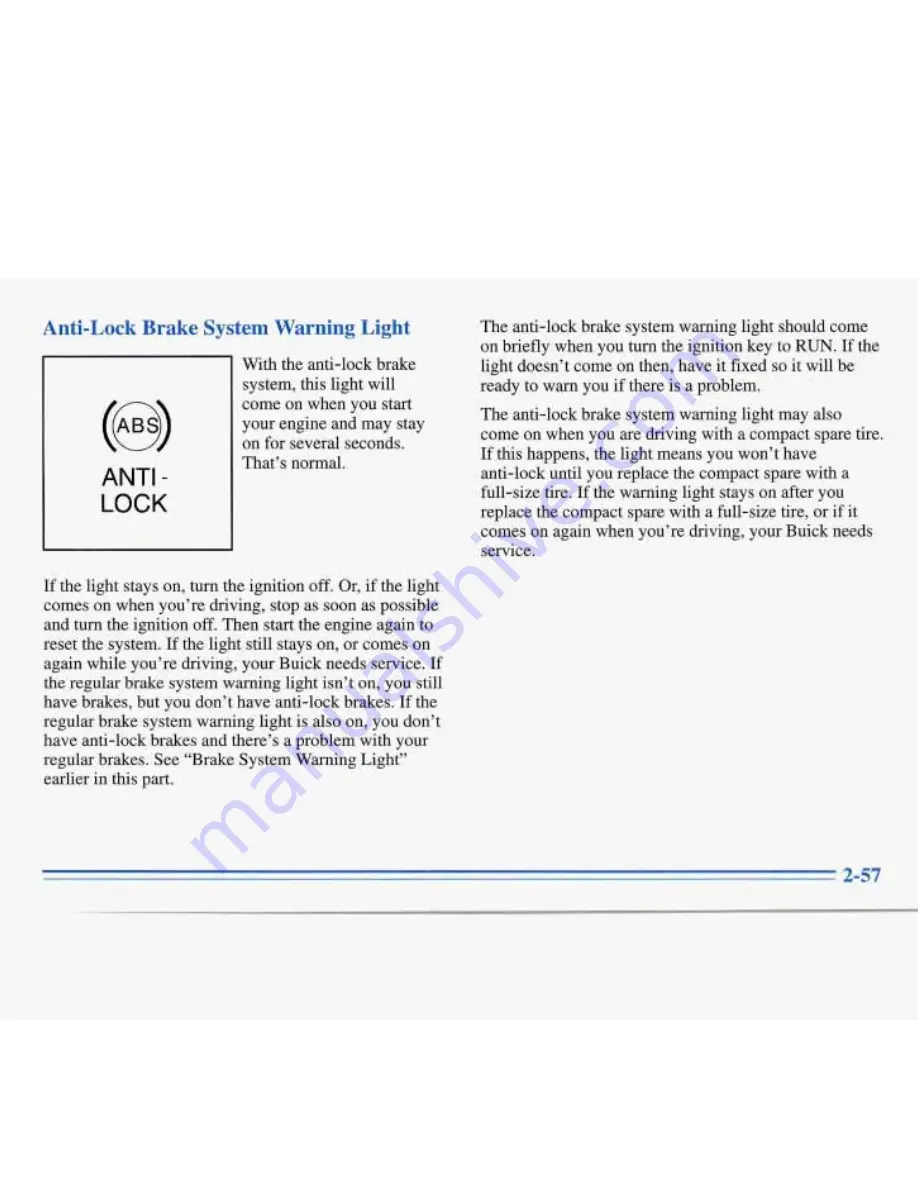 Buick ROADMASTER 1996 Manual Download Page 117