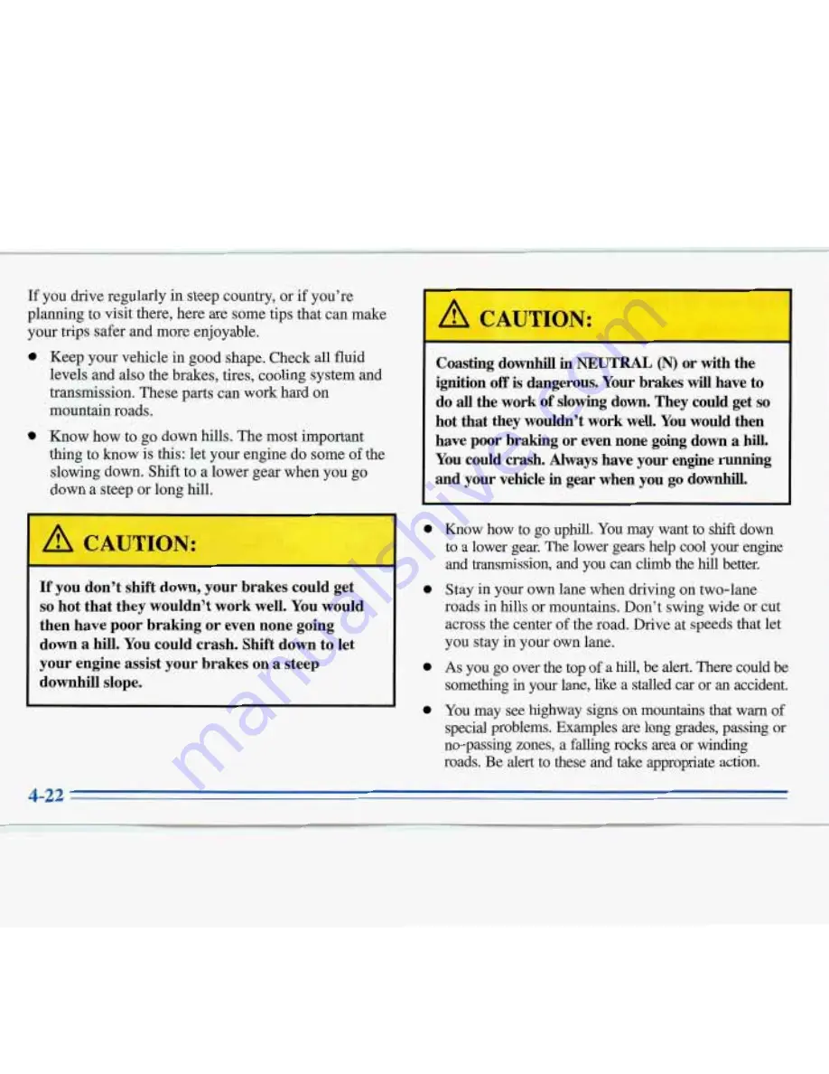 Buick ROADMASTER 1996 Manual Download Page 172