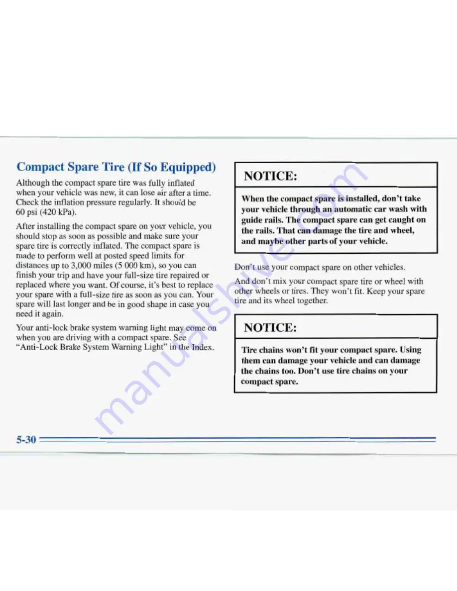 Buick ROADMASTER 1996 Manual Download Page 220