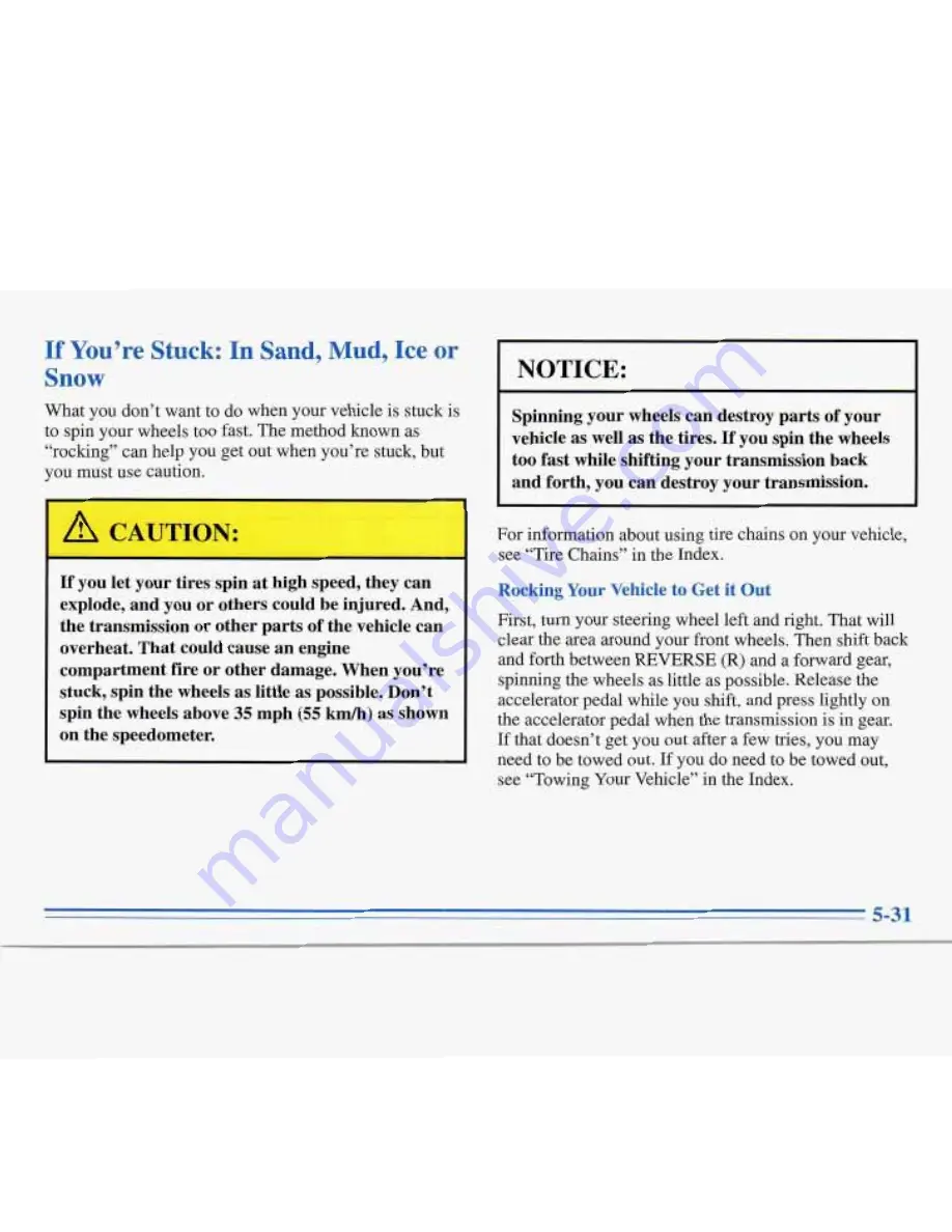 Buick ROADMASTER 1996 Manual Download Page 221