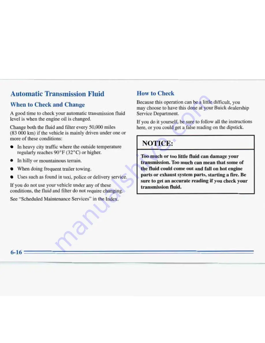 Buick ROADMASTER 1996 Manual Download Page 238