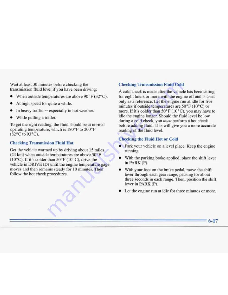 Buick ROADMASTER 1996 Manual Download Page 239