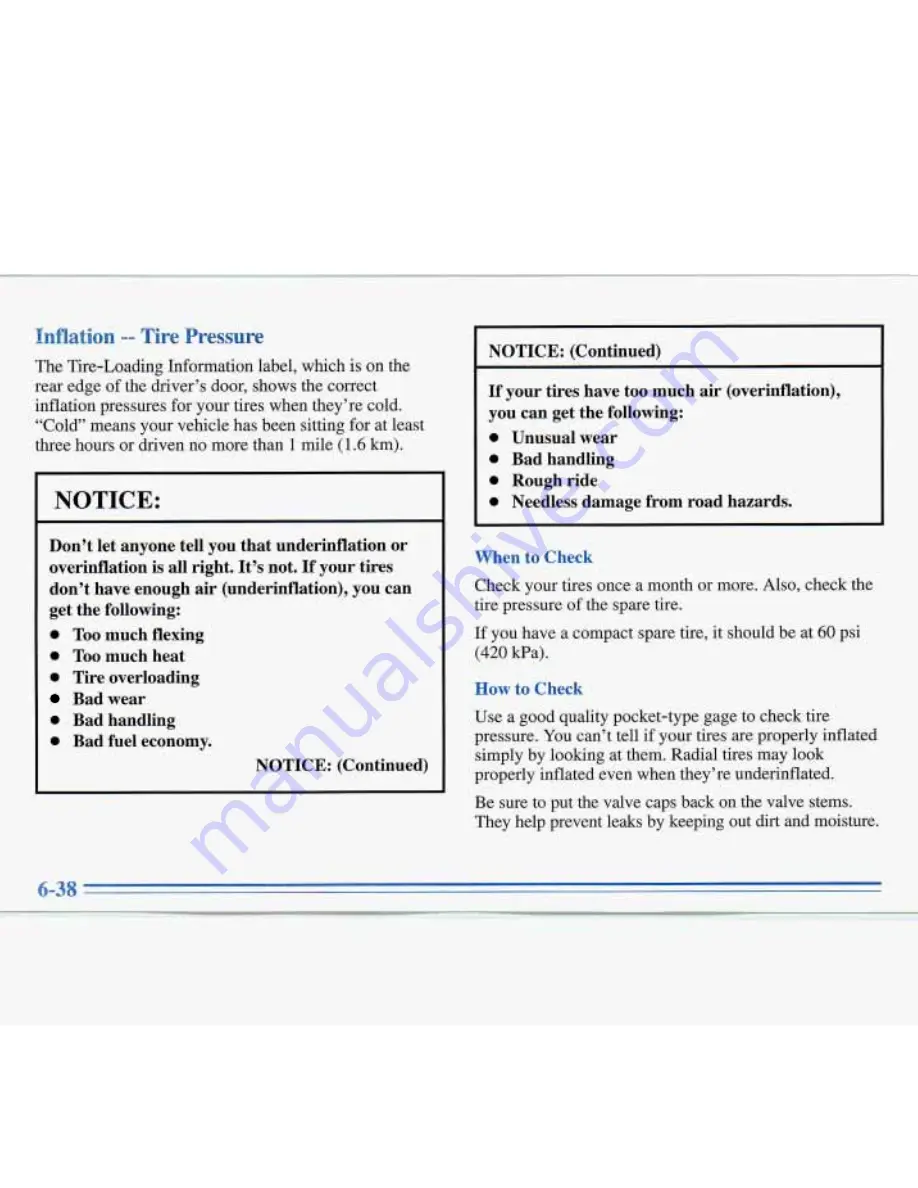 Buick ROADMASTER 1996 Manual Download Page 260