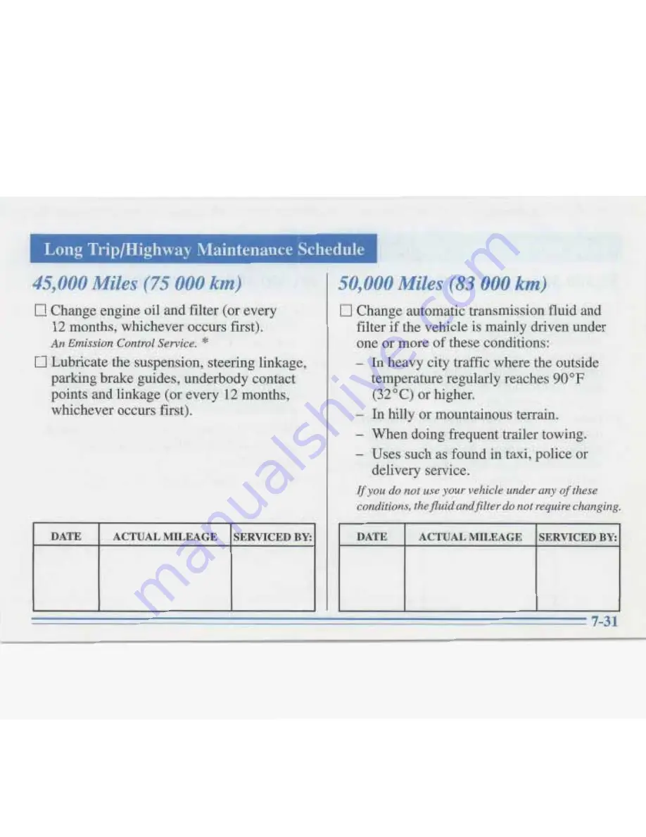 Buick ROADMASTER 1996 Manual Download Page 317