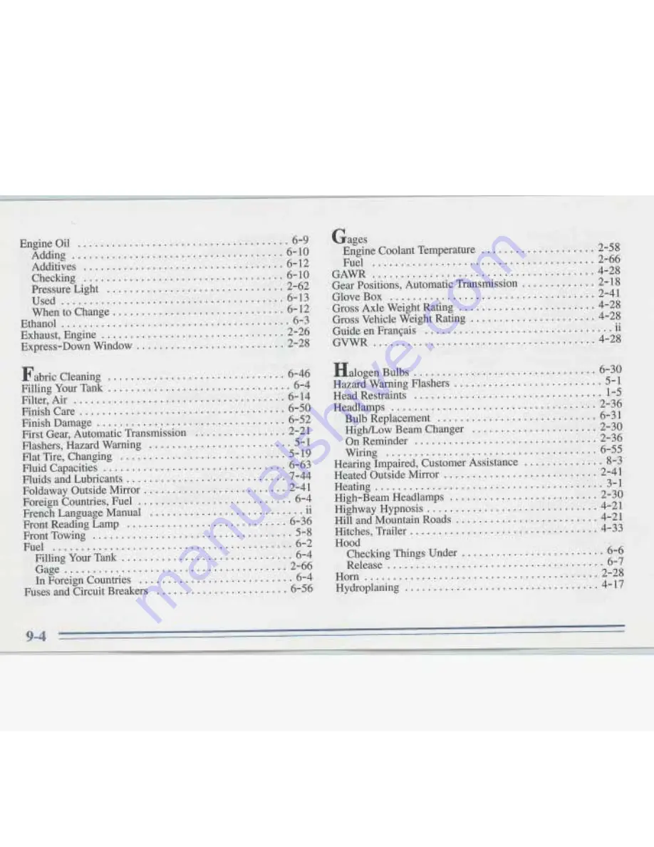 Buick ROADMASTER 1996 Manual Download Page 348