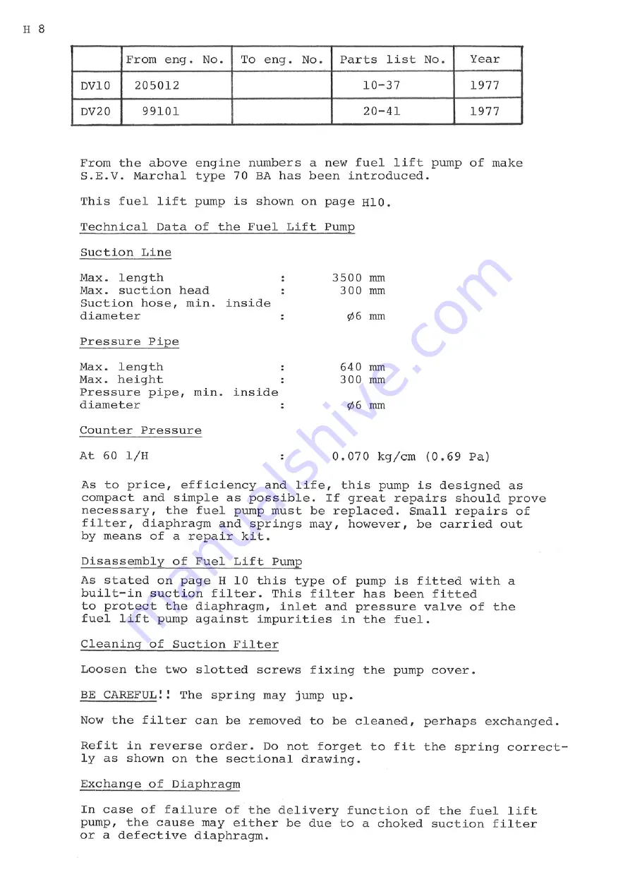 Bukh DV10 Workshop Manual Download Page 100