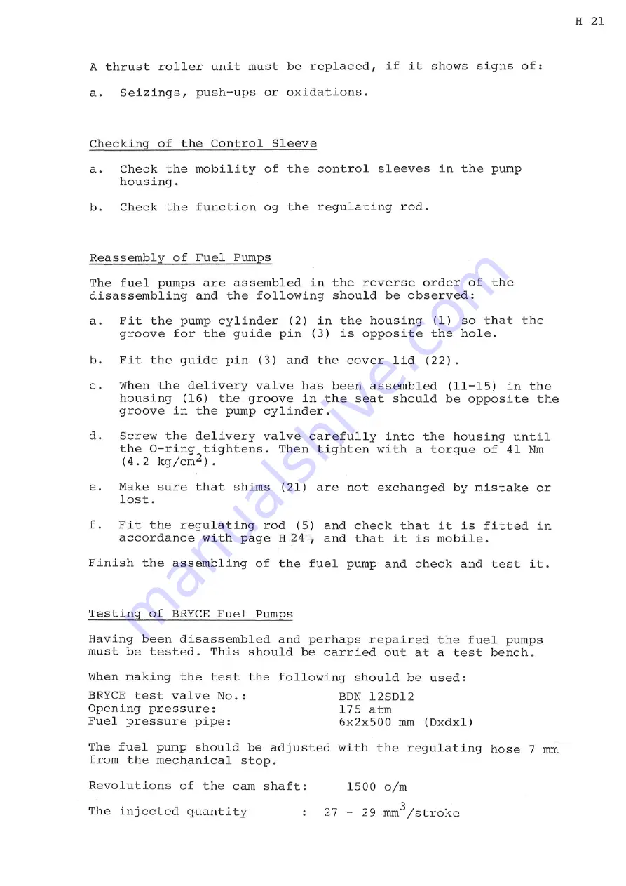 Bukh DV10 Workshop Manual Download Page 113