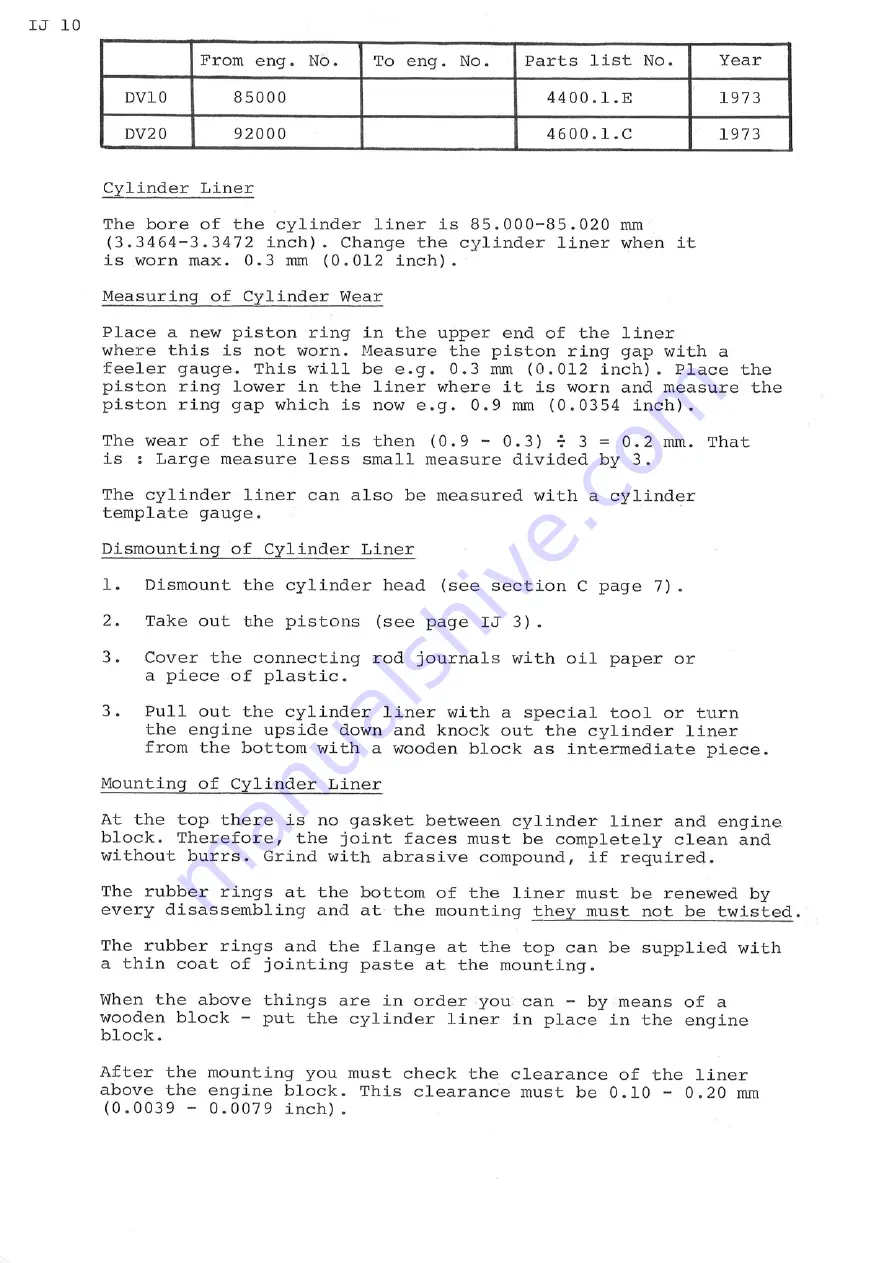 Bukh DV10 Workshop Manual Download Page 138