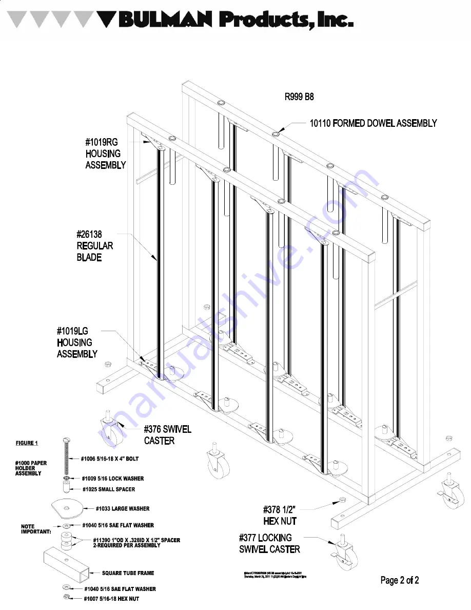 BULMAN Products R999 8-ROLL Скачать руководство пользователя страница 2