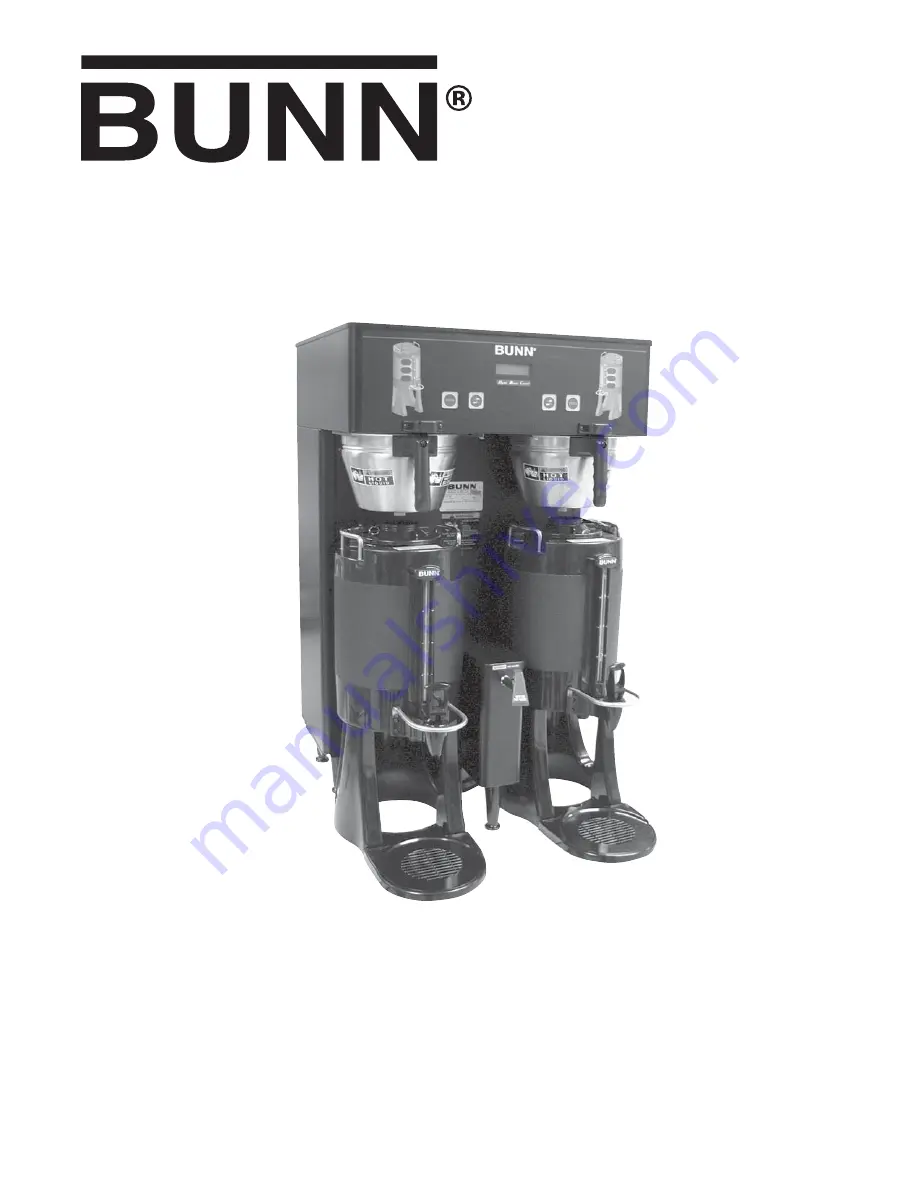 Bunn Single TF DBC Installation & Operating Manual Download Page 91