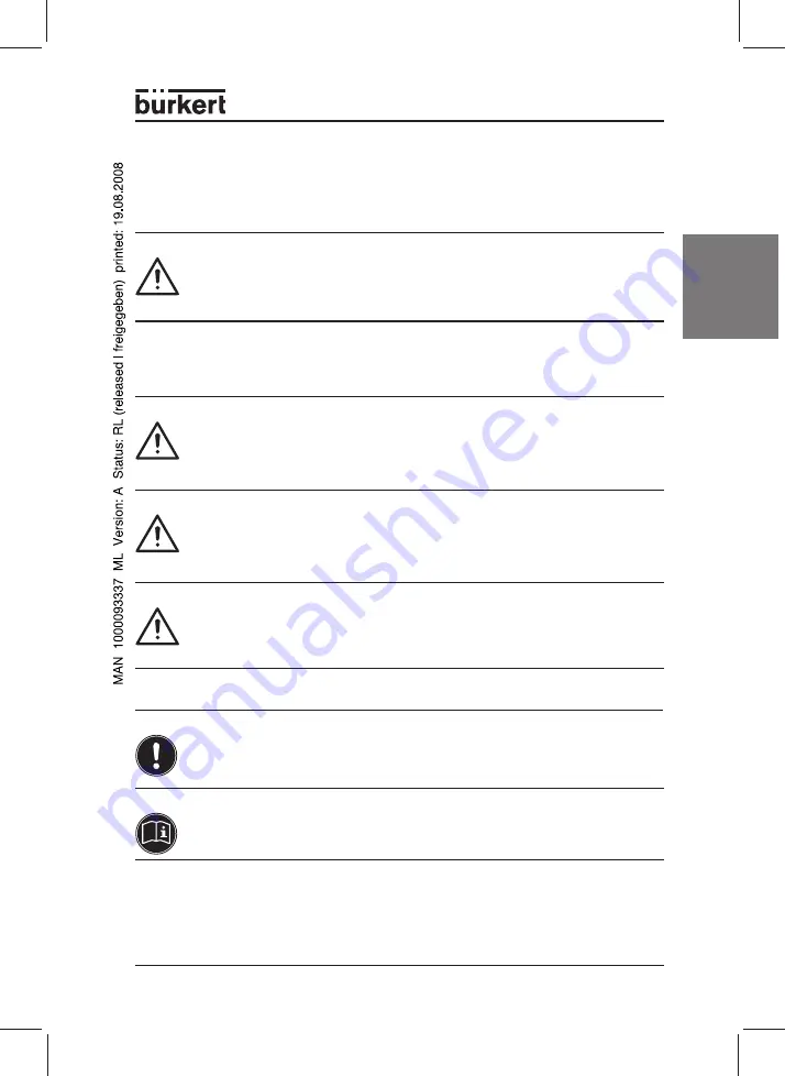 Burkert 178 354 Operating Instructions Manual Download Page 5