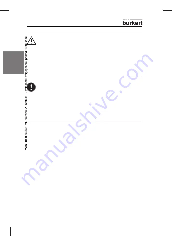 Burkert 178 354 Operating Instructions Manual Download Page 8