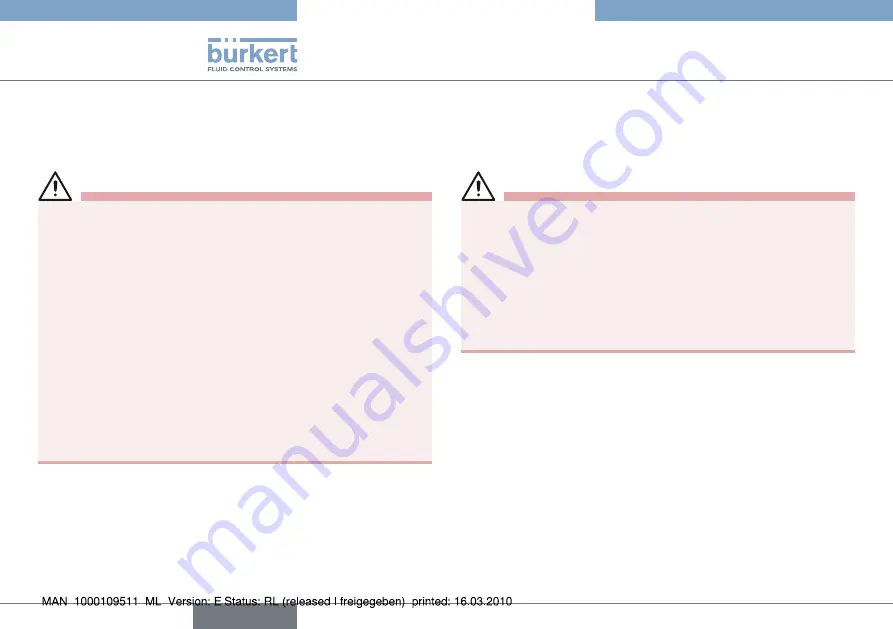 Burkert 2051 Operating Instructions Manual Download Page 14