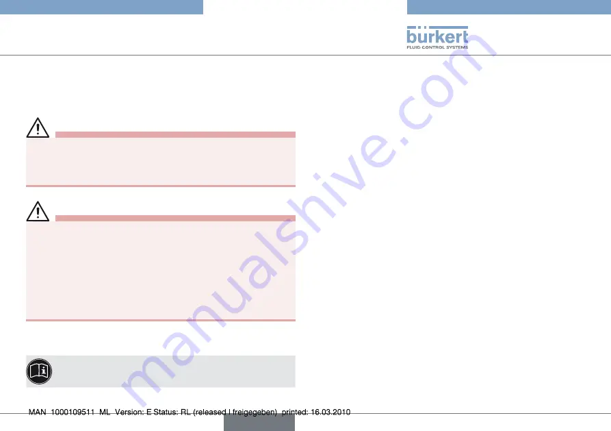 Burkert 2051 Operating Instructions Manual Download Page 61