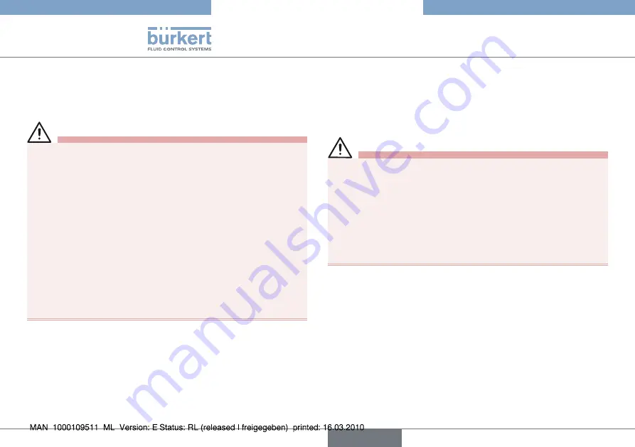 Burkert 2051 Operating Instructions Manual Download Page 62