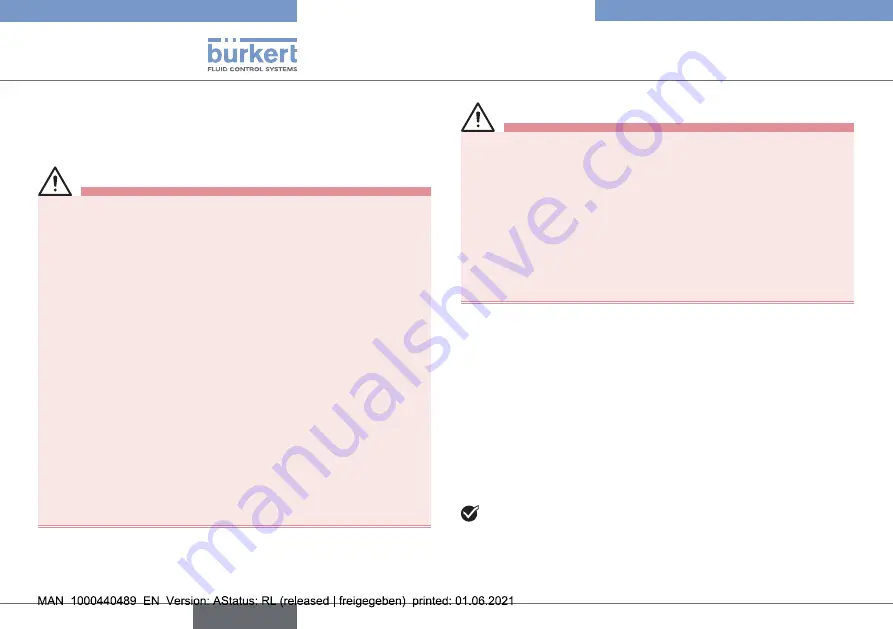 Burkert 8746 Operating Instructions Manual Download Page 40