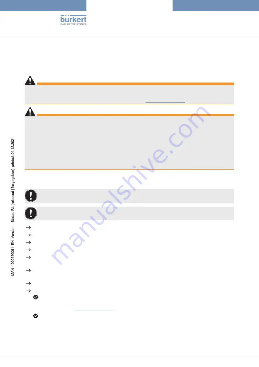 Burkert 8756 BATCH Operating Instructions Manual Download Page 28