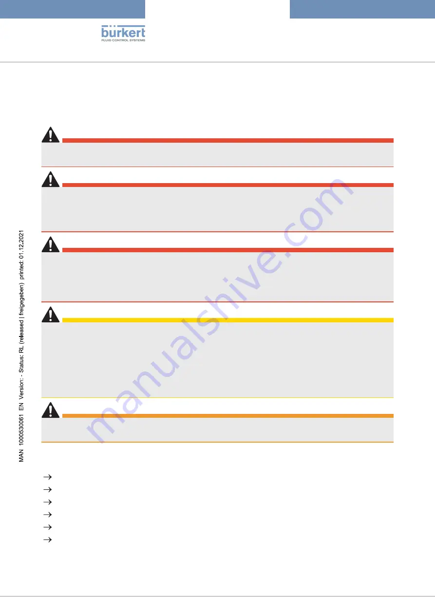 Burkert 8756 BATCH Operating Instructions Manual Download Page 50