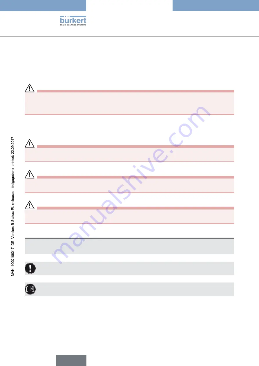 Burkert FreeLINE 8645 Supplementary Instructions Manual Download Page 4