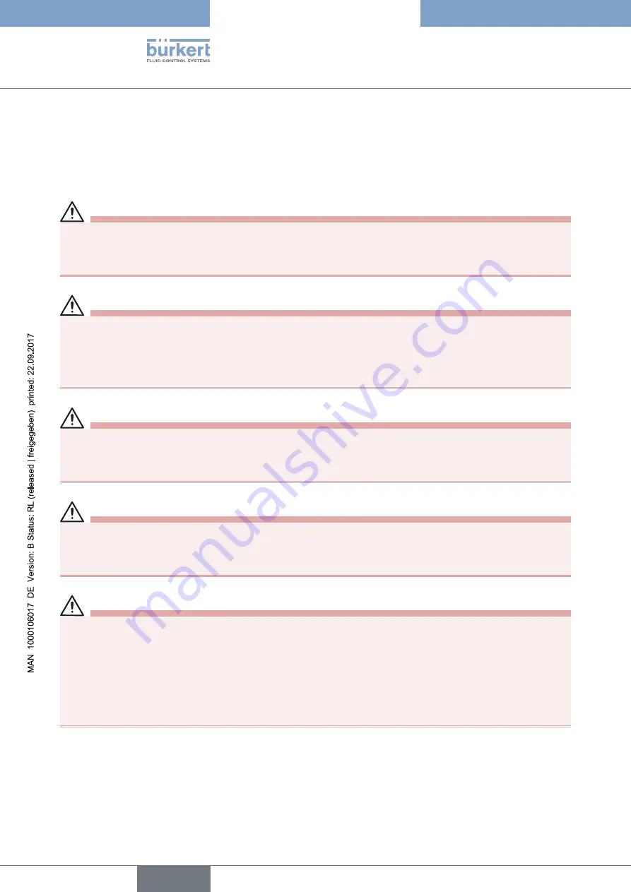 Burkert FreeLINE 8645 Supplementary Instructions Manual Download Page 6