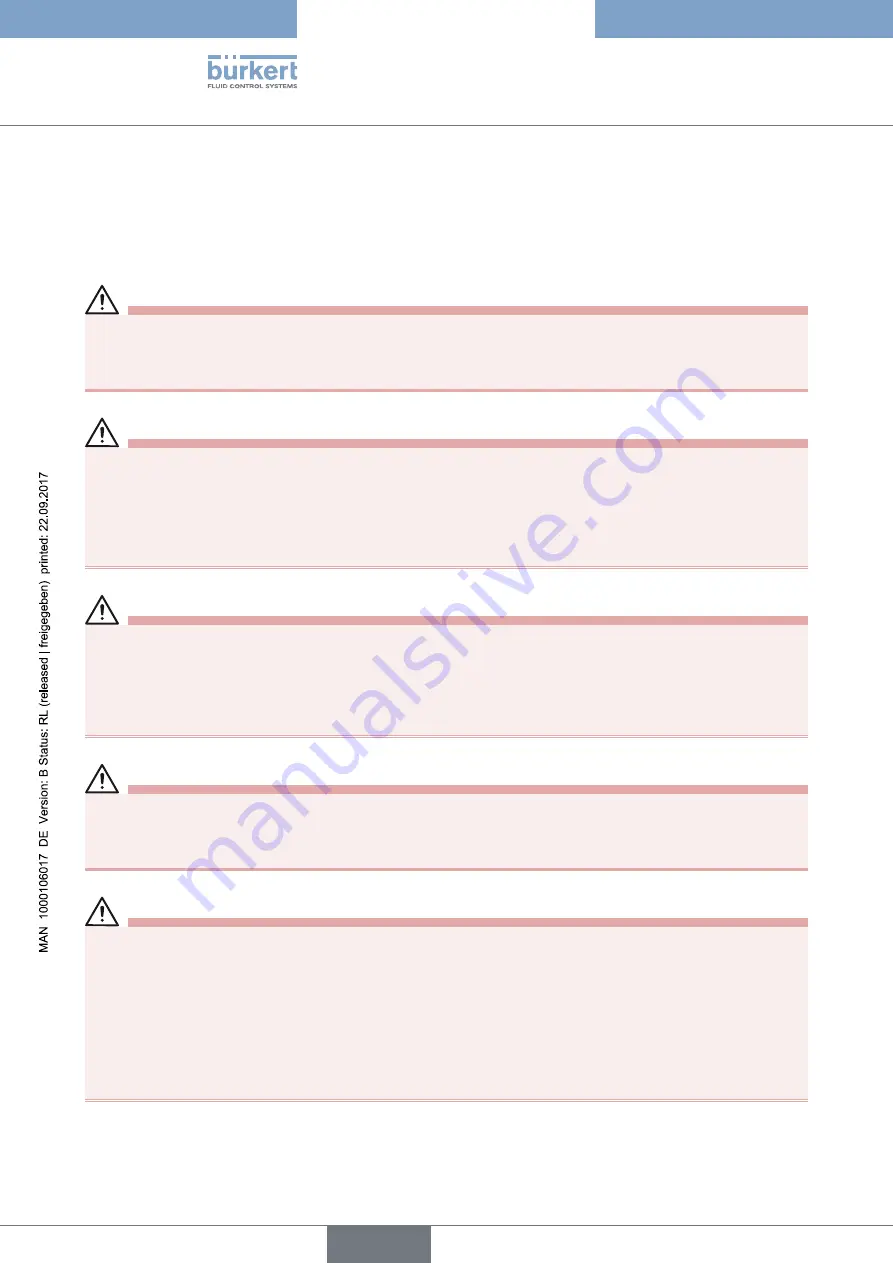 Burkert FreeLINE 8645 Supplementary Instructions Manual Download Page 18