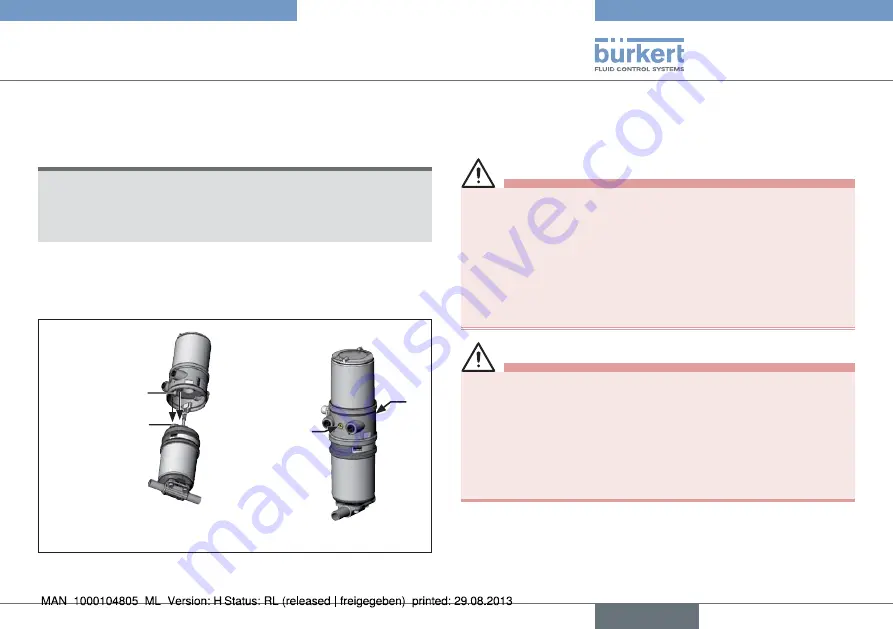 Burkert Positioner TopControl Basic 8696 Quick Start Manual Download Page 13