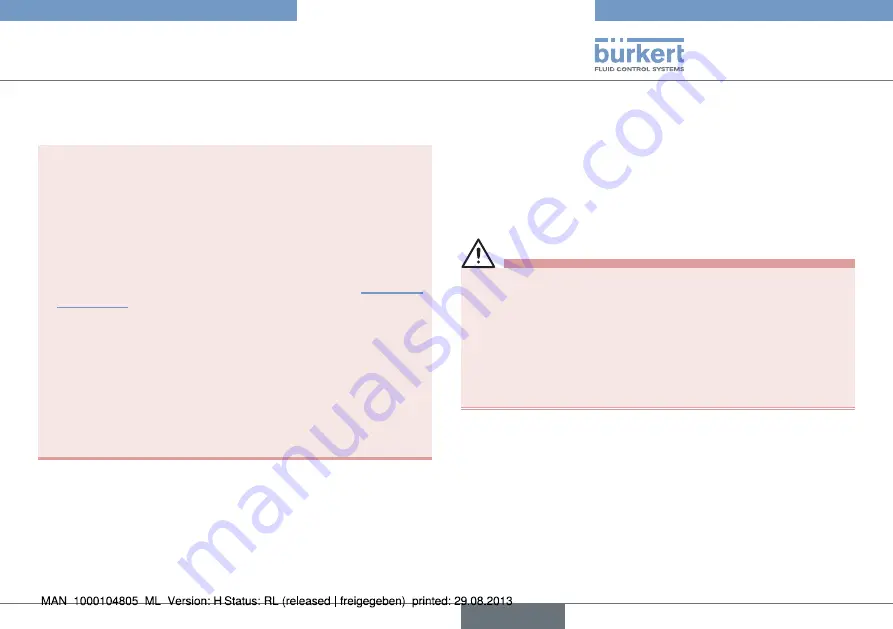 Burkert Positioner TopControl Basic 8696 Скачать руководство пользователя страница 25