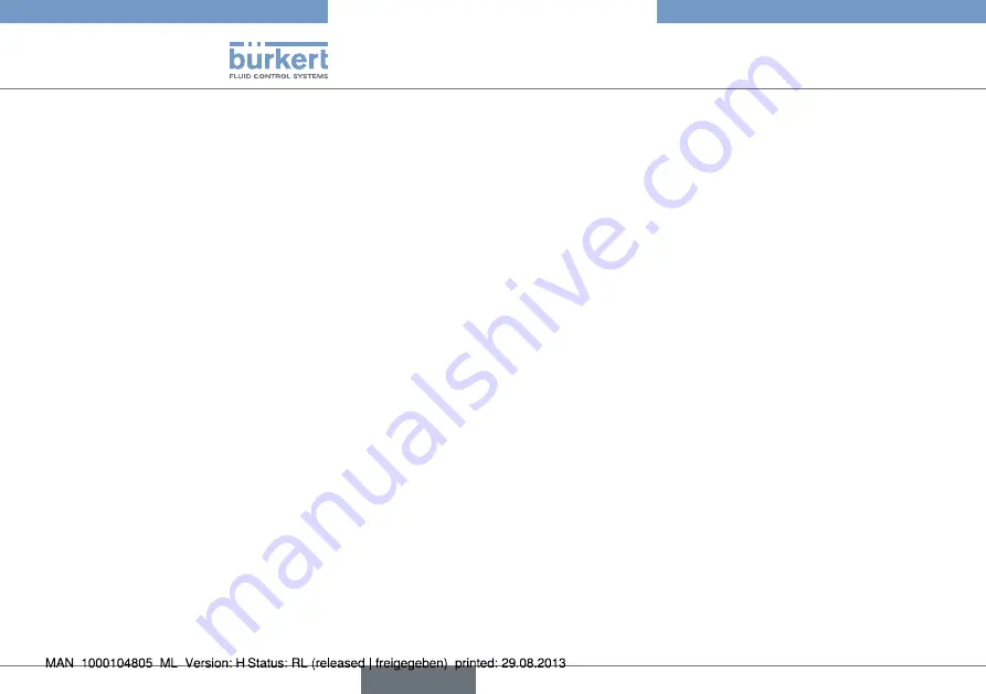 Burkert Positioner TopControl Basic 8696 Quick Start Manual Download Page 42