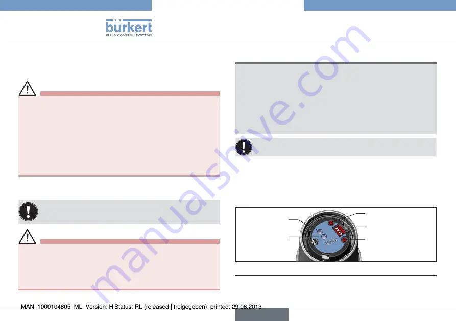 Burkert Positioner TopControl Basic 8696 Скачать руководство пользователя страница 56