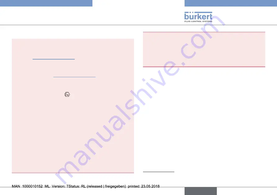 Burkert PTB 00 ATEX 2202 X Operating Instructions Manual Download Page 5