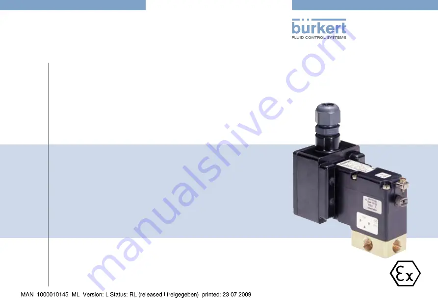 Burkert PTB 03 ATEX 1030 X Скачать руководство пользователя страница 1