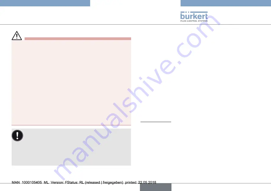 Burkert PTB 07 ATEX 2063 X Operating Instructions Manual Download Page 21