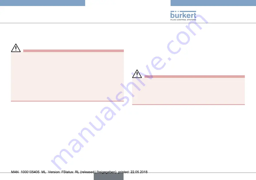 Burkert PTB 07 ATEX 2063 X Operating Instructions Manual Download Page 43