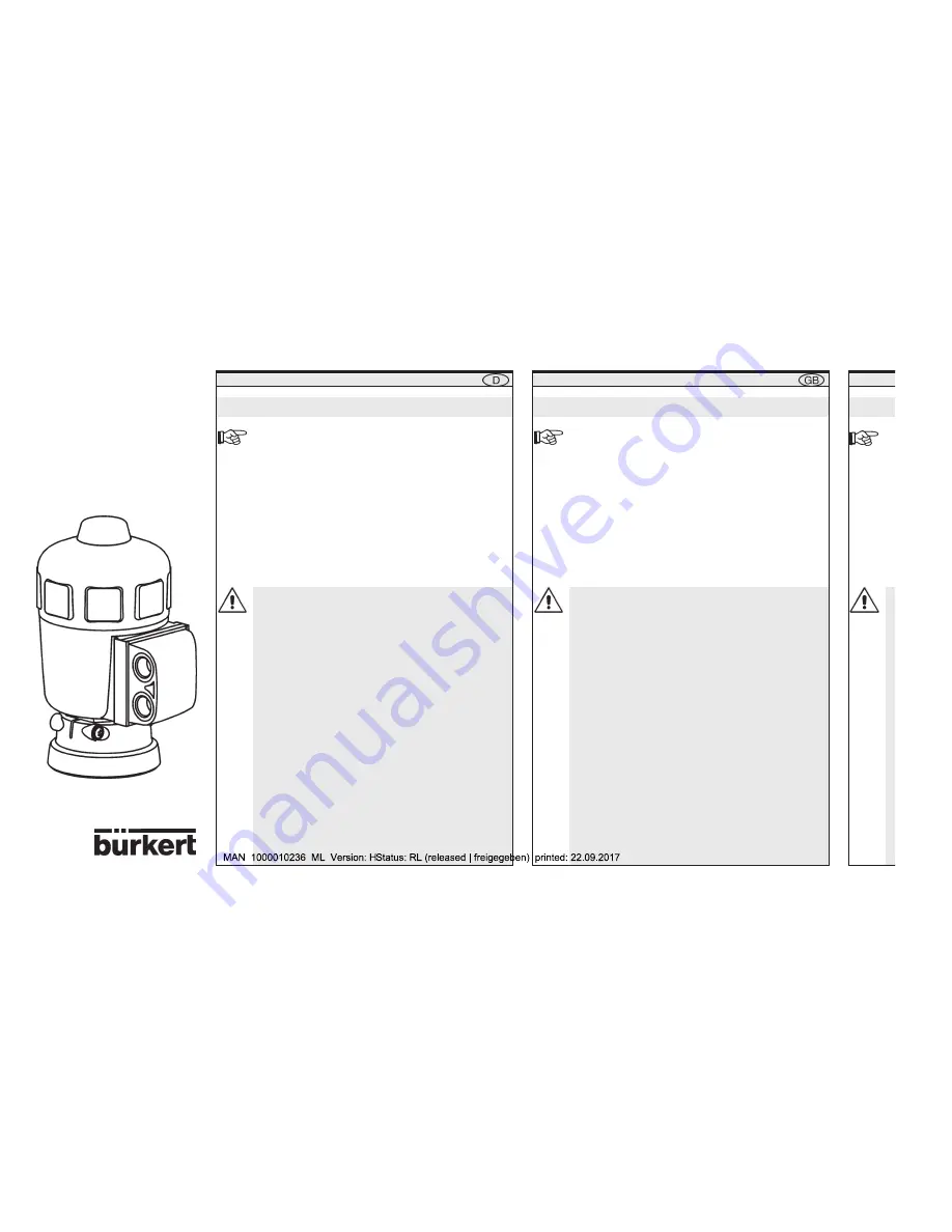 Burkert Type 2050 Operating Instructions Manual Download Page 1